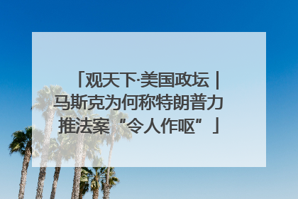 观天下·美国政坛｜马斯克为何称特朗普力推法案“令人作呕”